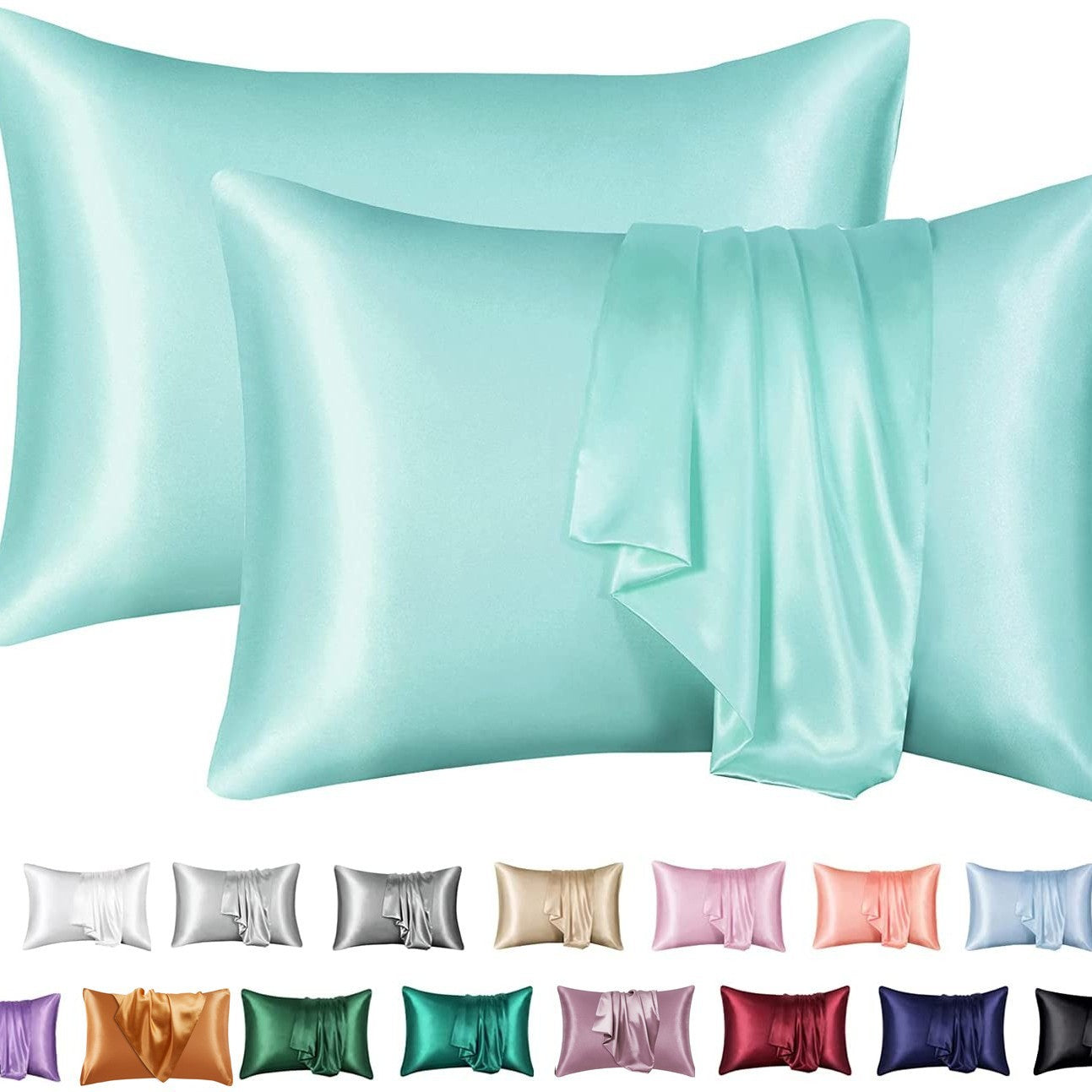 Silk-Feel Pillowcase Set