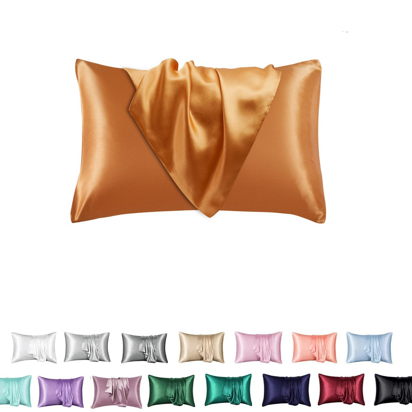 Silk-Feel Pillowcase Set