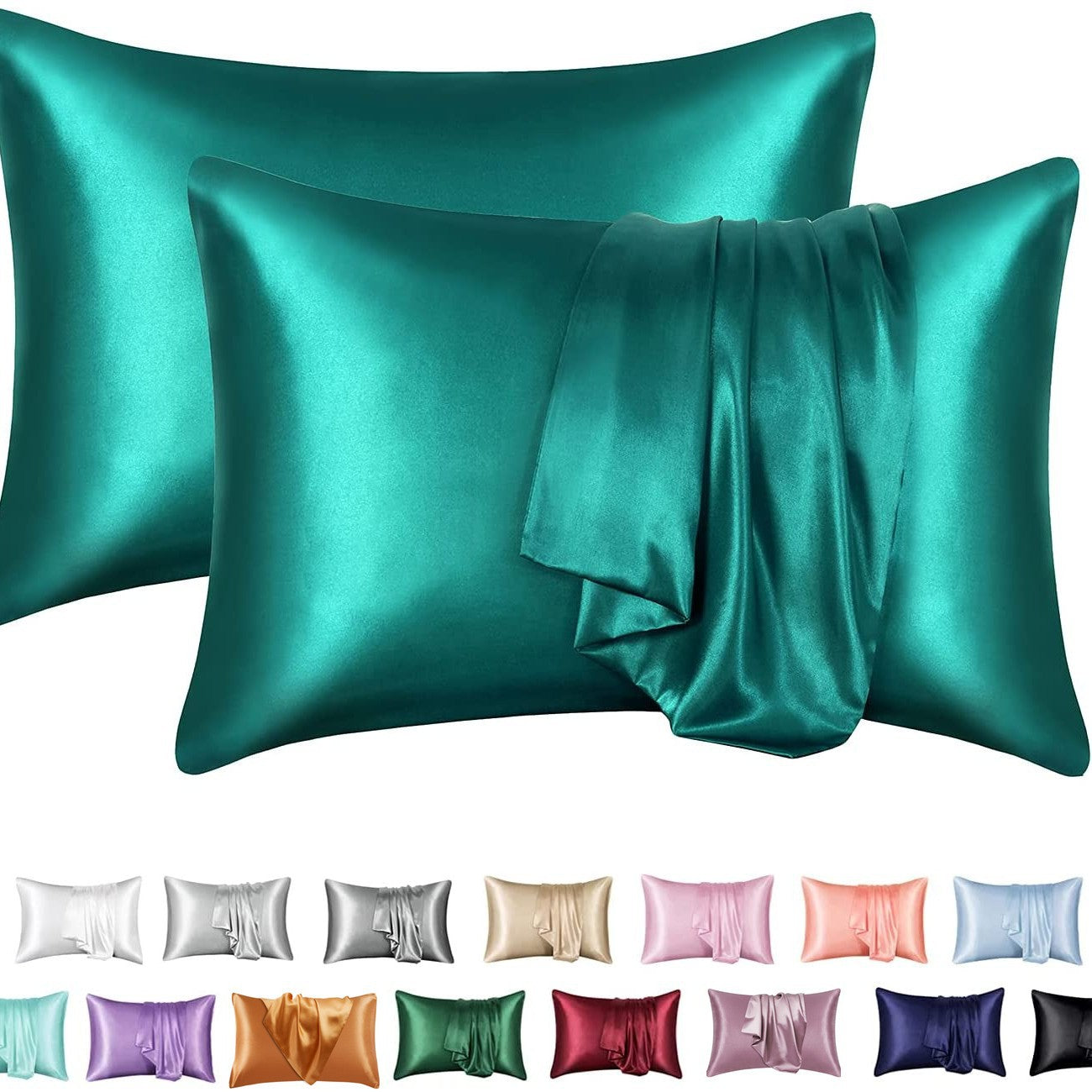 Silk-Feel Pillowcase Set
