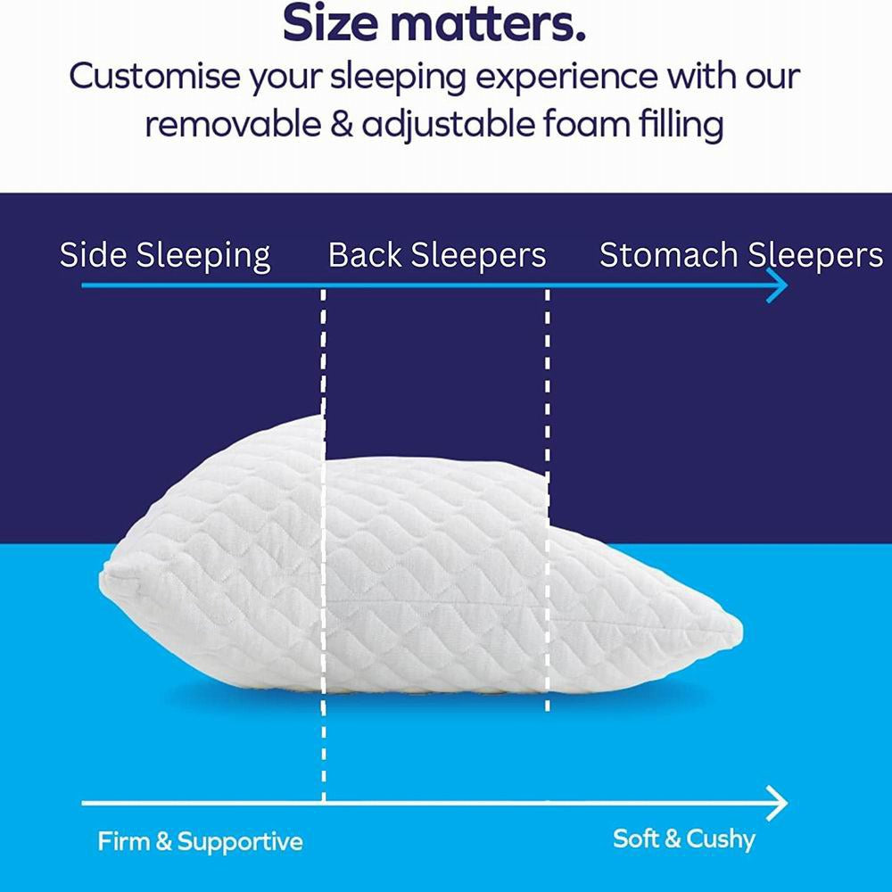 Shredded Memory Foam Pillow with Bamboo Cover