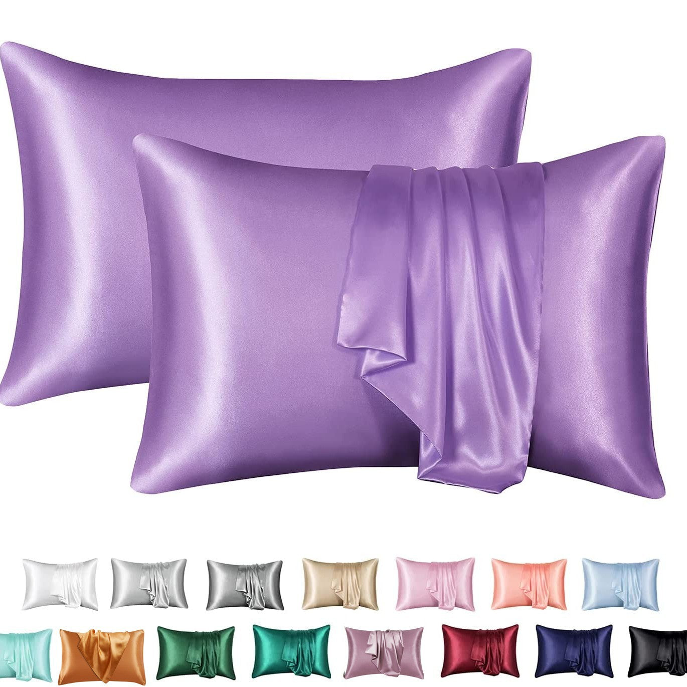Silk-Feel Pillowcase Set
