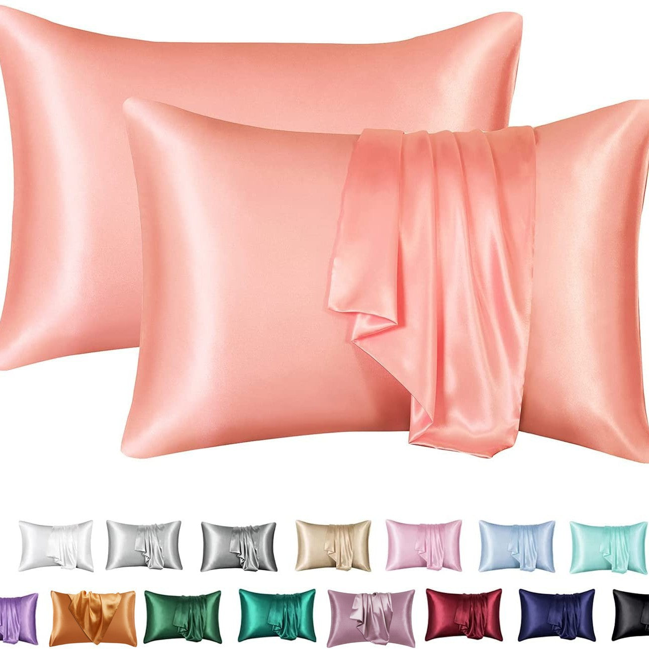 Silk-Feel Pillowcase Set