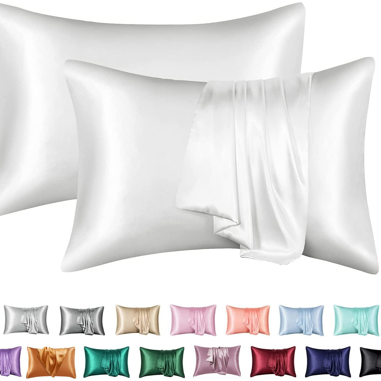 Silk-Feel Pillowcase Set