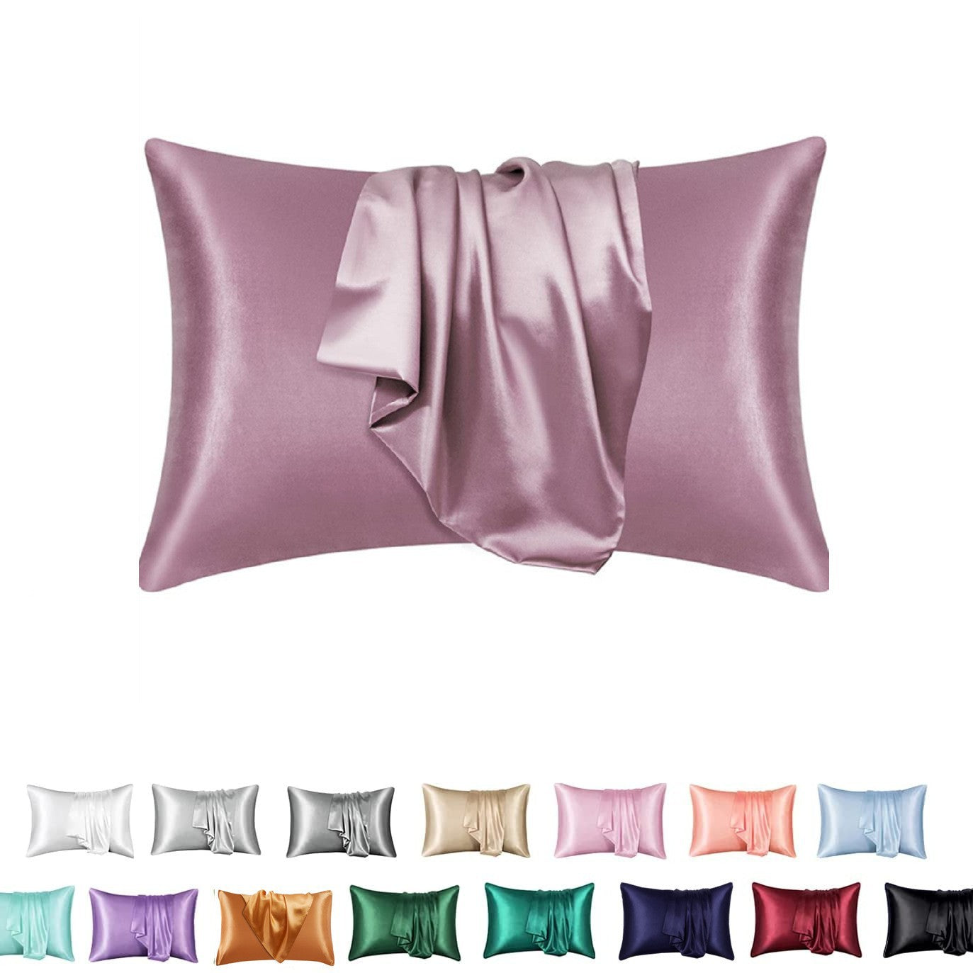 Silk-Feel Pillowcase Set