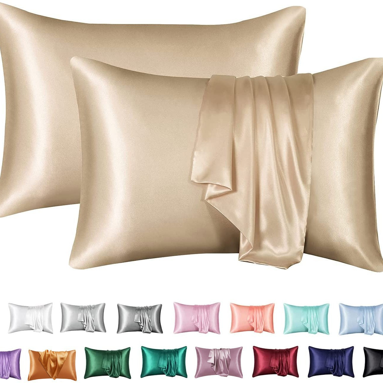 Silk-Feel Pillowcase Set