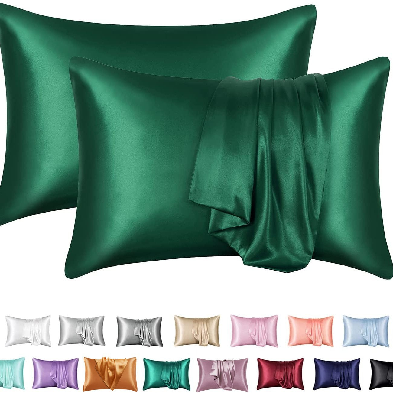 Silk-Feel Pillowcase Set