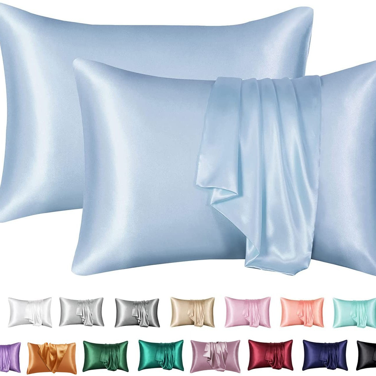 Silk-Feel Pillowcase Set