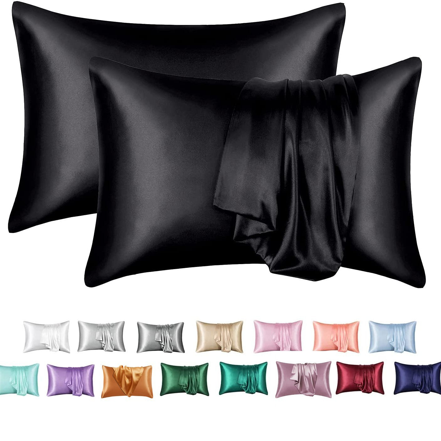 Silk-Feel Pillowcase Set
