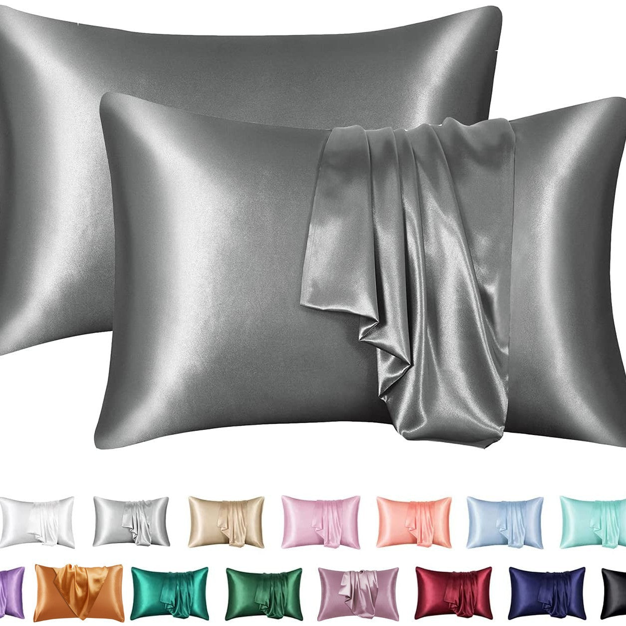 Silk-Feel Pillowcase Set